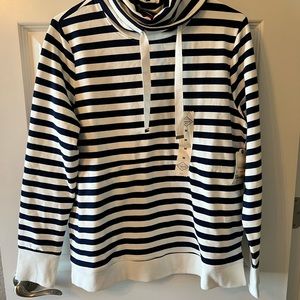 St. John's Bay Womens Medium Cowl Neck Long Sleeve Sweatshirt NWT